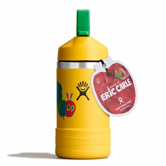 kids-12-oz-bottle-world-of-eric-carletm-s3 le26-w12-1000-kids-12-oz-wide-straw-cap-and-boot-yellow-caterpillar-straight-lid-open-withtag.jpg